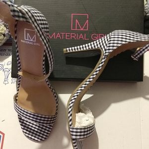 MBlaire5 Material Girl Blue gingham heels size 10